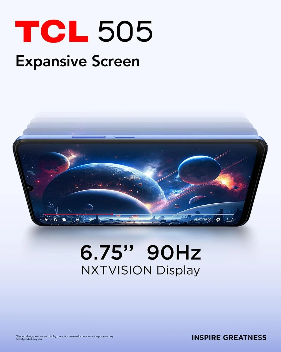 Смартфон TCL 505 6.75" HD+ 90Hz 128GB 8GB RAM 50MP Android 14 5010mAh Dual SIM Space Grey, фото №5