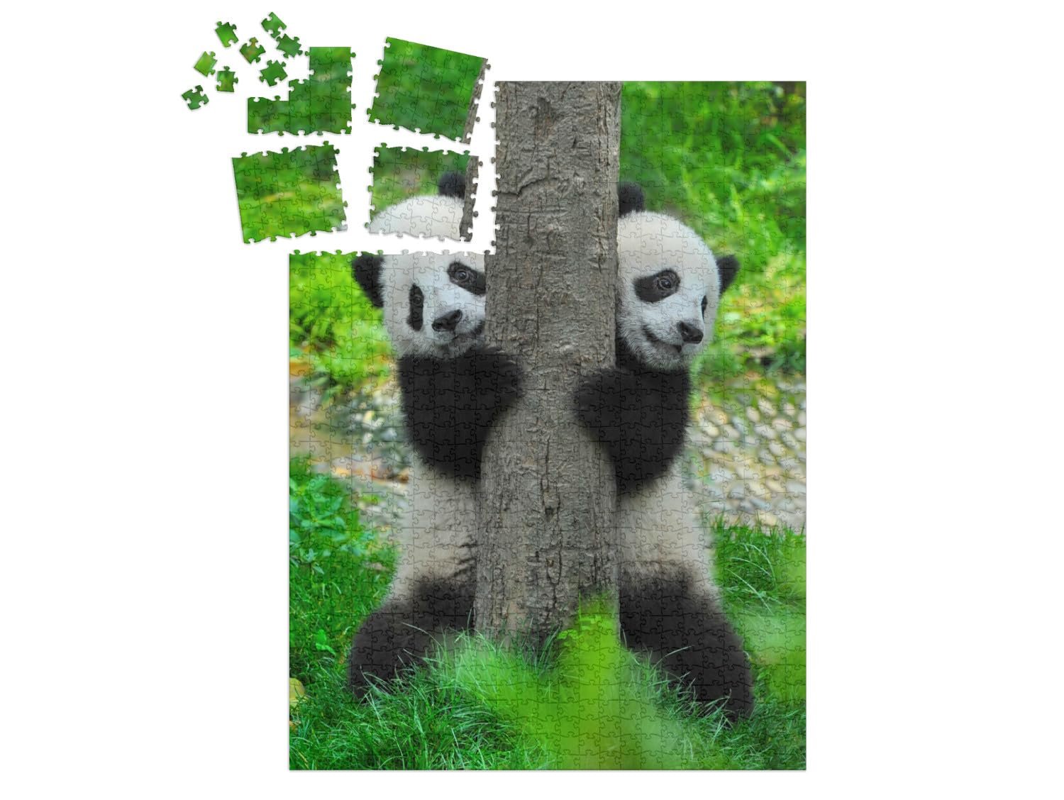 Пазл-адвент-календарь puzzleYOU Pandas, Exotic Animals & Trendy Animals "Близнецы панды" 1000 деталей, фото №2