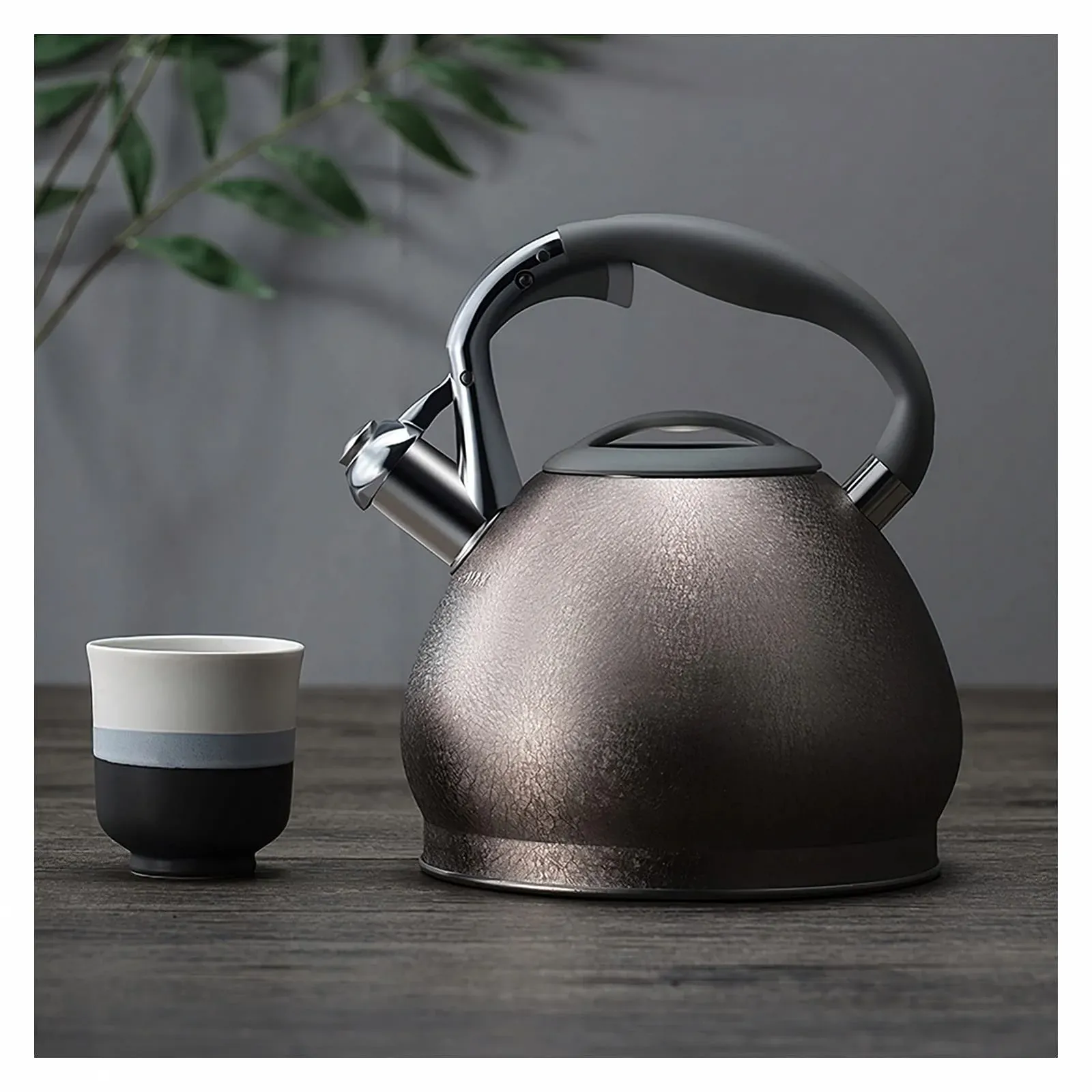 Чайник з нержавіючої сталі з свистком Hemisphere Bronze 3 L, фото №7 Чайник з нержавіючої сталі з свистком Hemisphere Bronze 3 L, фото №7