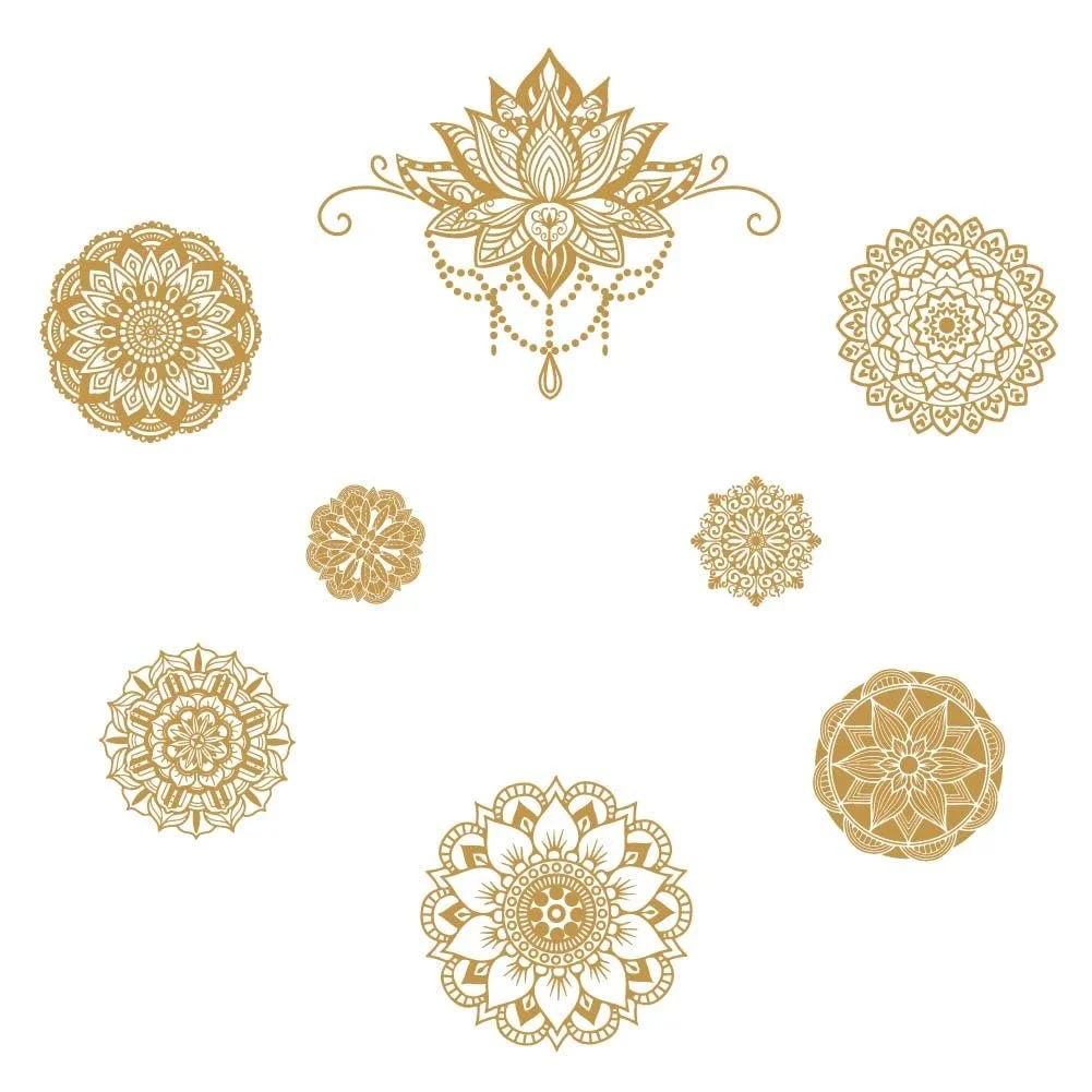 Наклейки на стіну SUPERDANT Mandala Золотисті Знімні DIY, фото №3