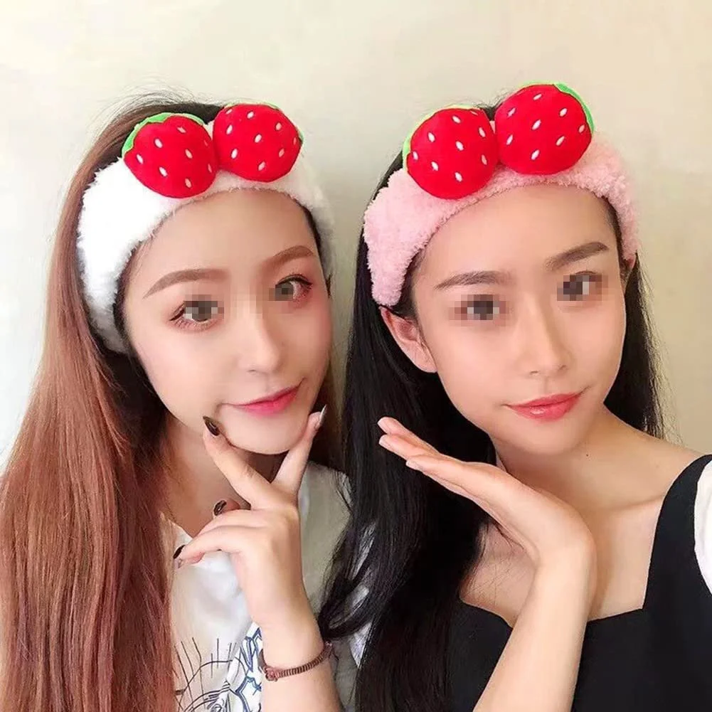 Пов'язка на голову Полуниця Рожевий, 2 шт, фото №8