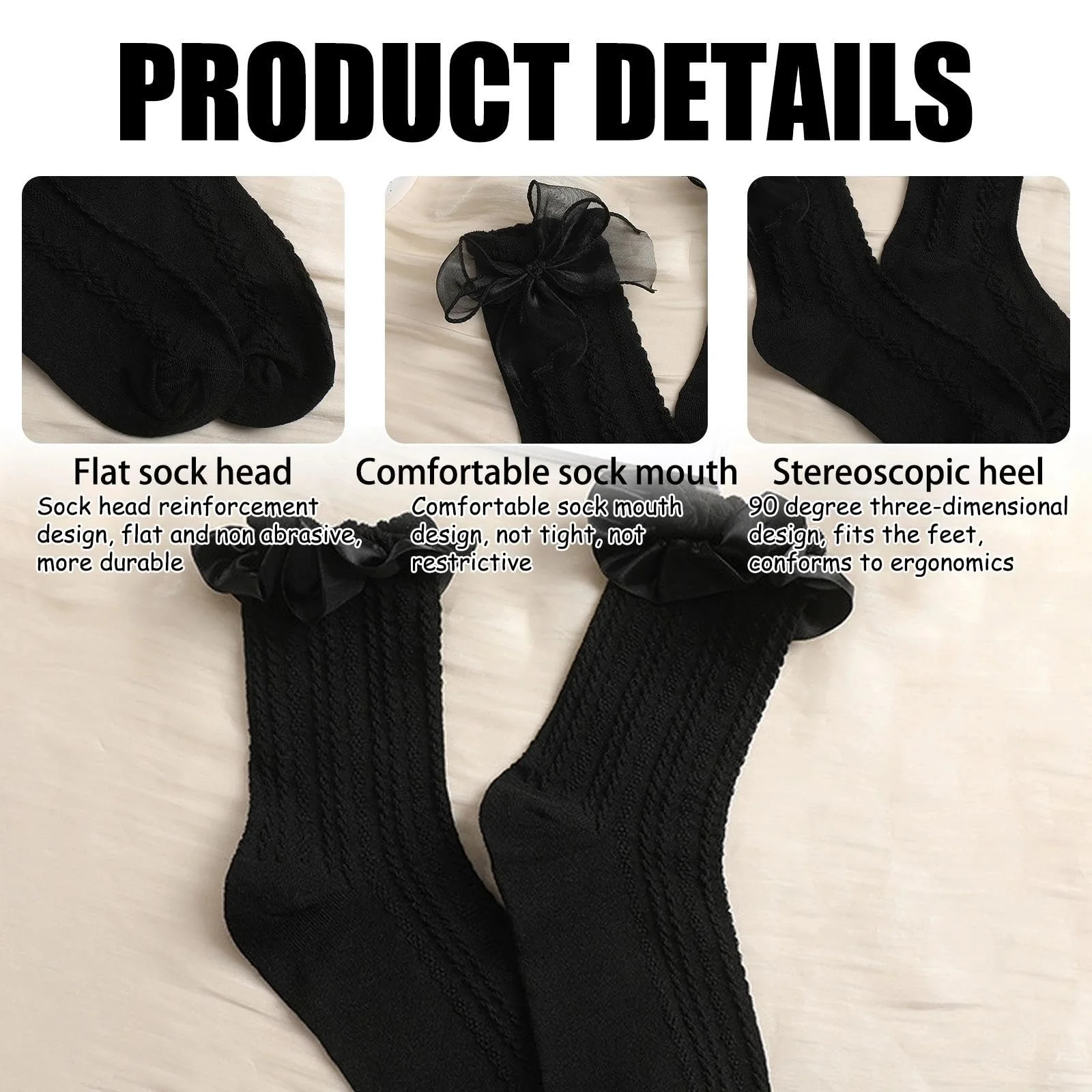 Шкарпетки з оборками жіночі (6 пар) Бавовна, фото №3 Шкарпетки з оборками жіночі (6 пар) Бавовна, фото №3