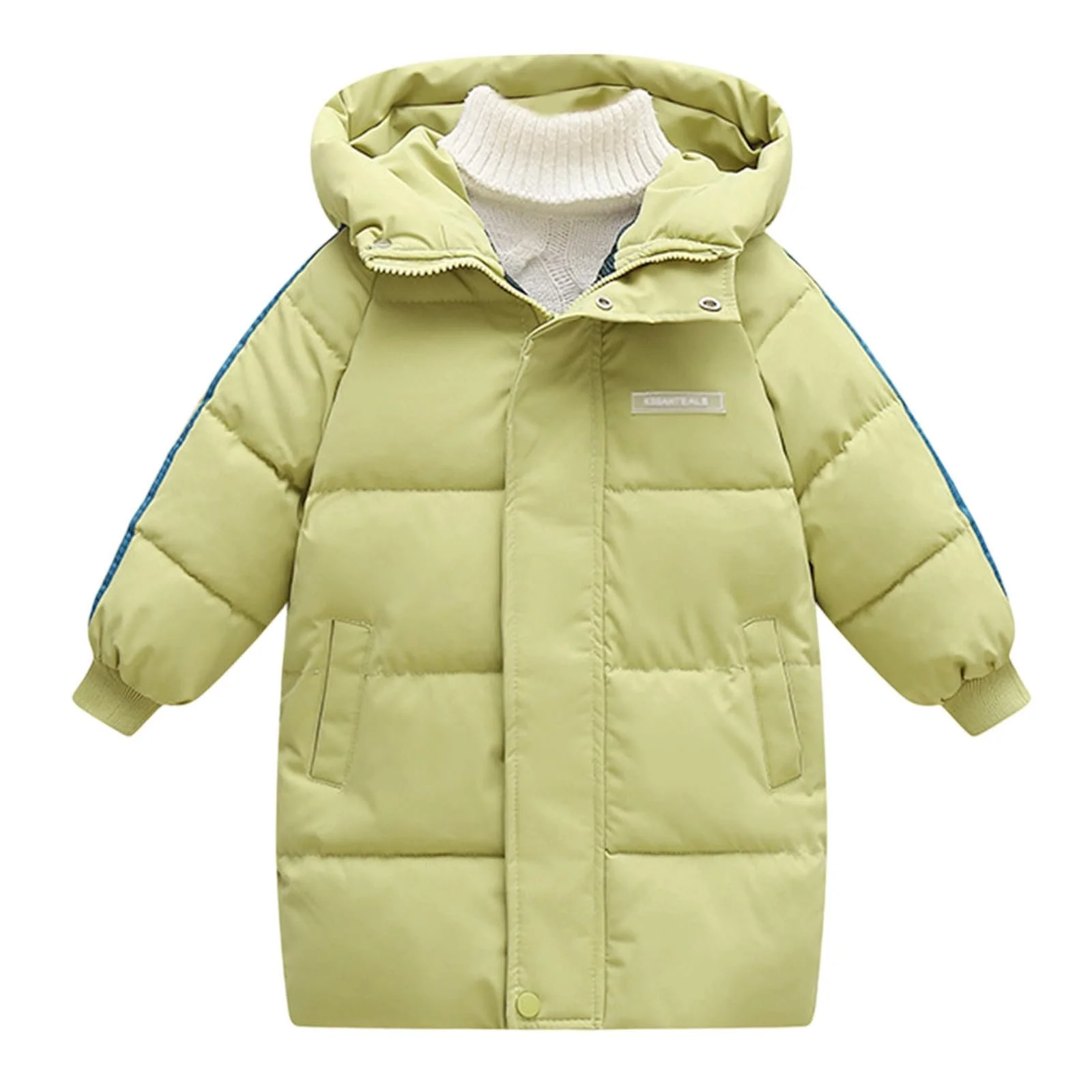 Зимняя куртка для девочек и мальчиков, длинная куртка-пуховик, толстая хлопковая куртка на подкладке, толстая детская куртка, термокуртка, куртка софтшелл с капюшоном, легкая дышащая теплая верхняя одежда для малышей, фото №2