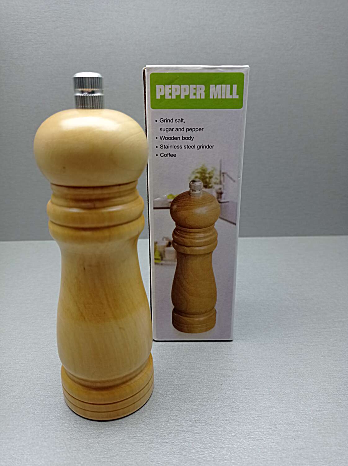 Солонки перечницы и емкости для специй Мельница перца Pepper Mill дерево, фото №3