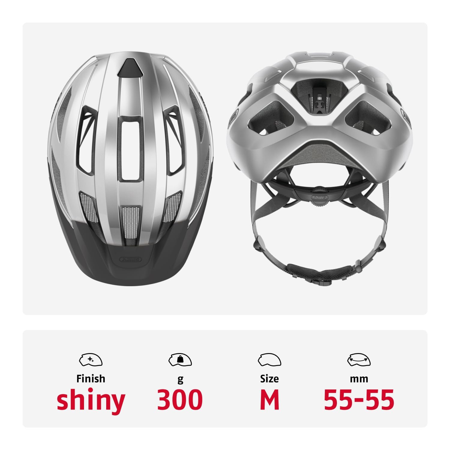 Шолом Road Bike ABUS Macator, спортивний, для початківців, підходить для плетеного волосся, для чоловіків і жінок, фото №3