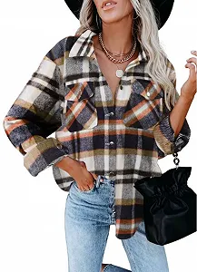 Женское пальто Rayson Длинное элегантное в клетку Зимнее теплое на пуговицах Длинный рукав - Фото 1