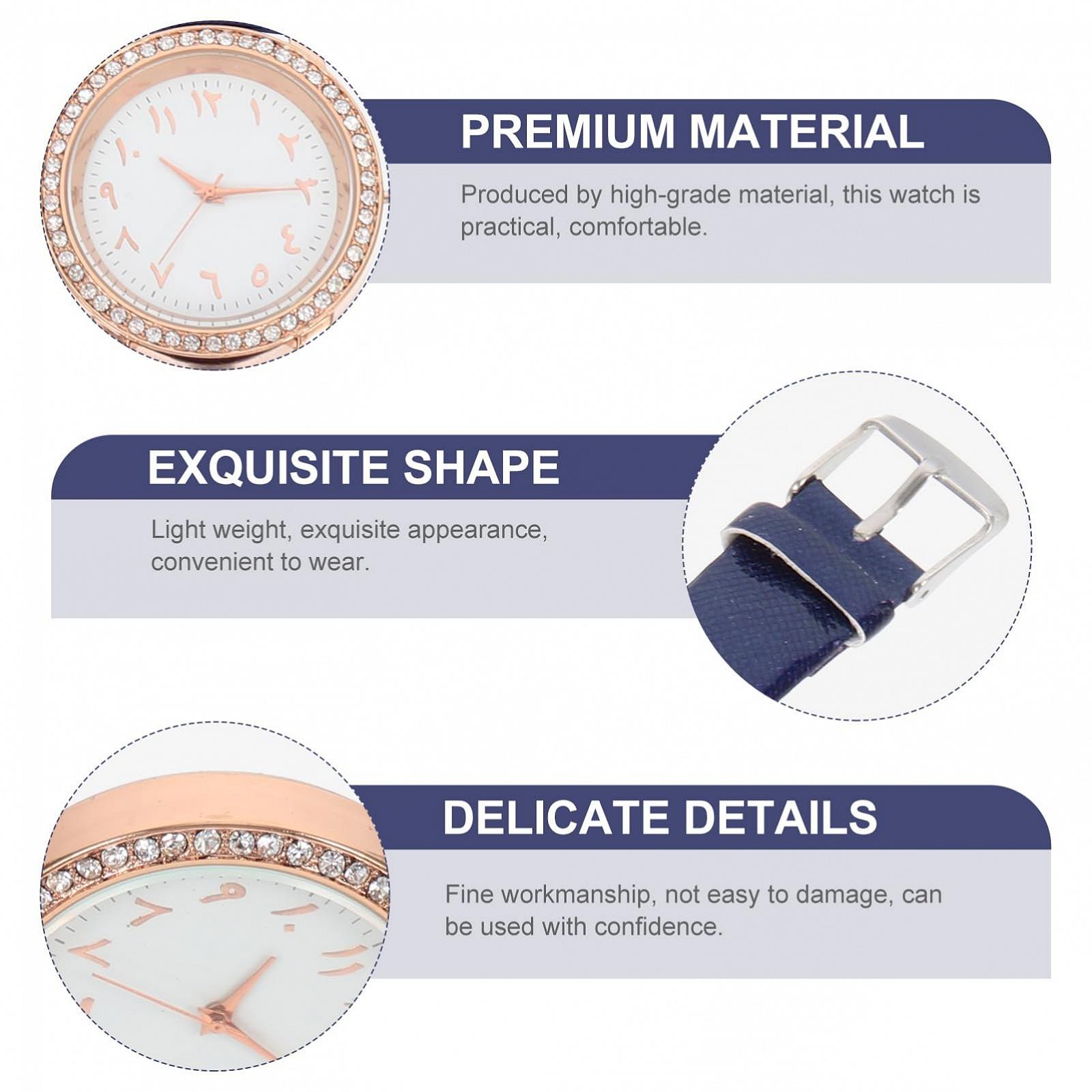 Женские Часы Healvian Стильные с корпусом из розового золота и стразами, фото №5