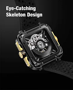 Автоматические часы CIGA Design X Series SUV Квадратные механические скелетоны Сапфировое стекло с нейлоновым и силиконовым ремешком synthetic.ua - Фото 1