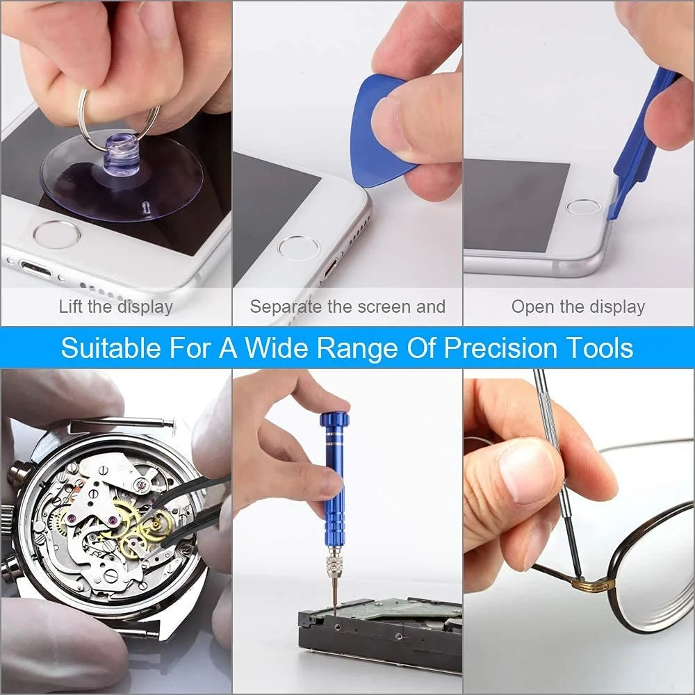 Набор отверток Tiiduo 17 в 1 Precision Professional Magnetic Small для ремонта очков, фото №4