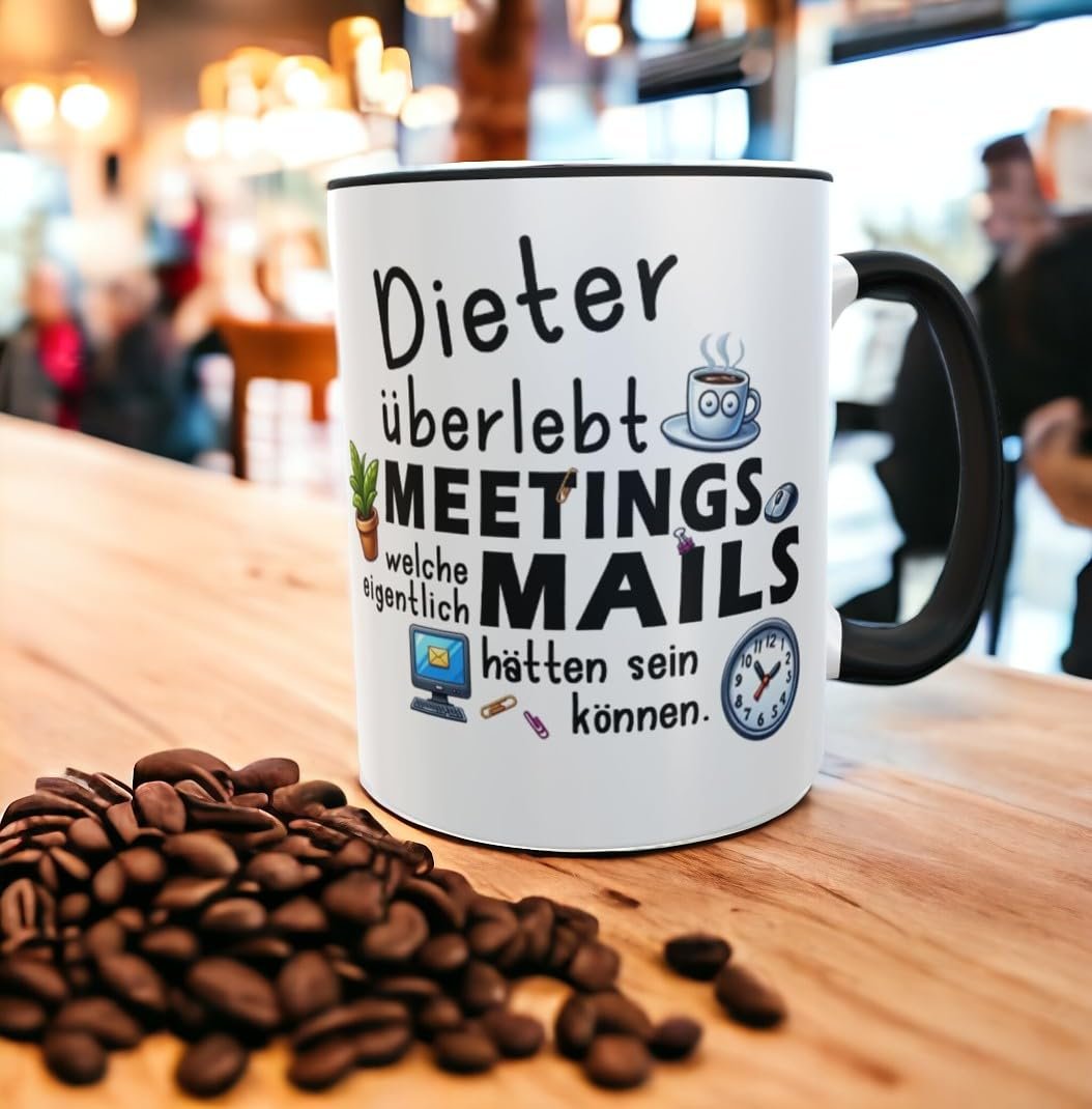 Керамическая Кружка Office 'Meeting Mails' с Юмором, фото №5