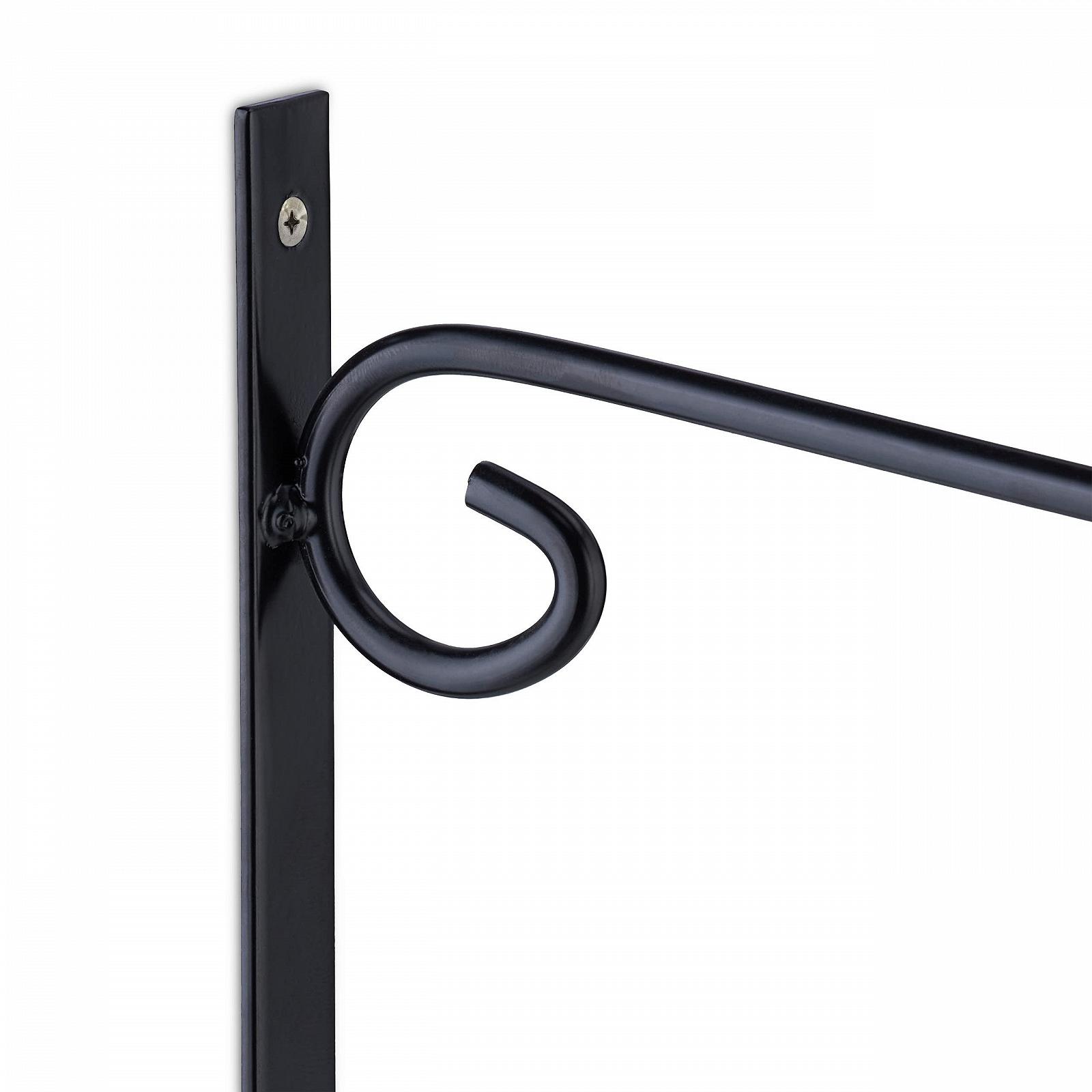 Тримачі для підвісних кошиків Relaxdays набір 2 шт. 28 x 30 x 2 см Залізо Чорний, фото №6