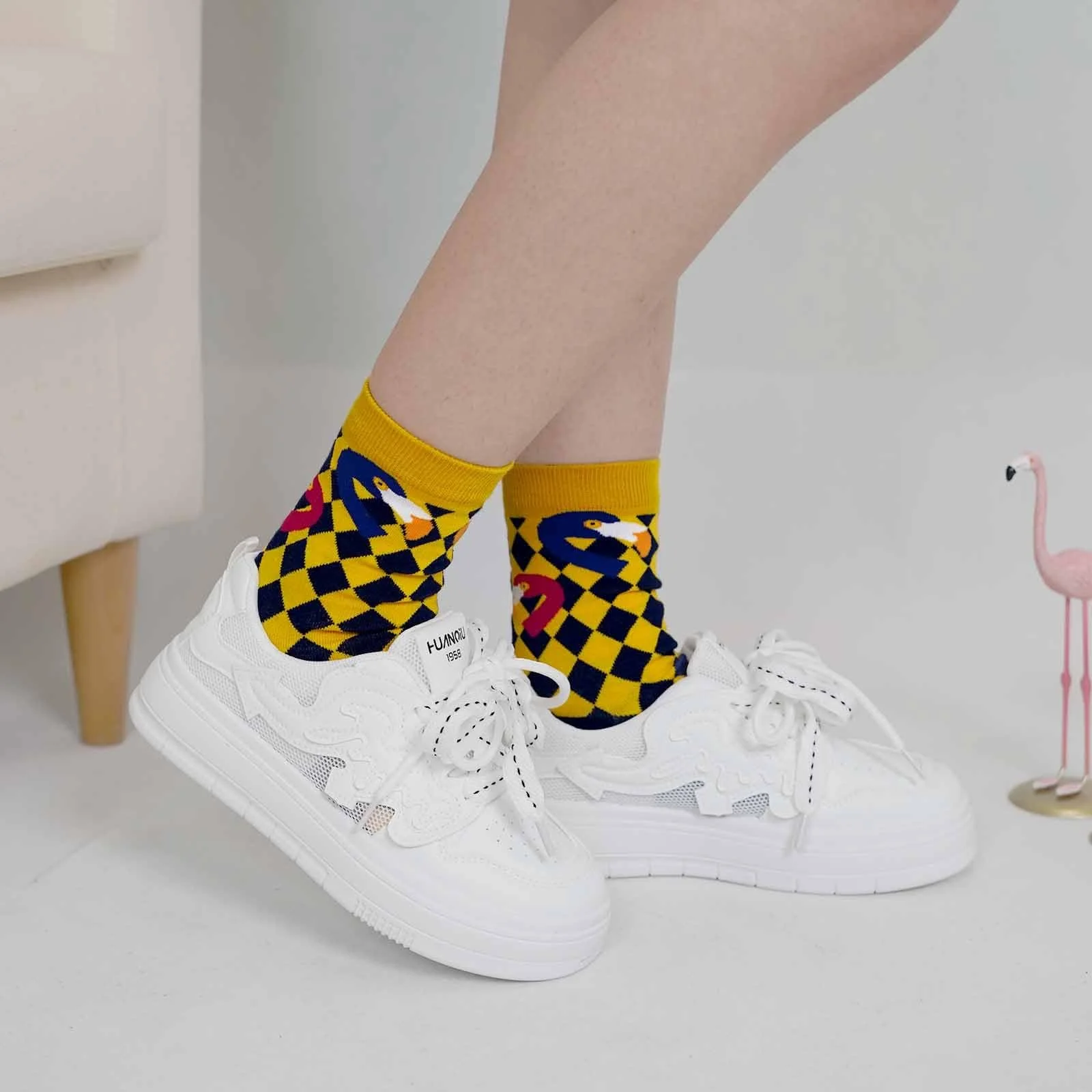 Носки ZAKASA Женские и девичьи хлопковые носки с рисунком панды, кота, собаки для осени, зимы и Рождества, фото №6