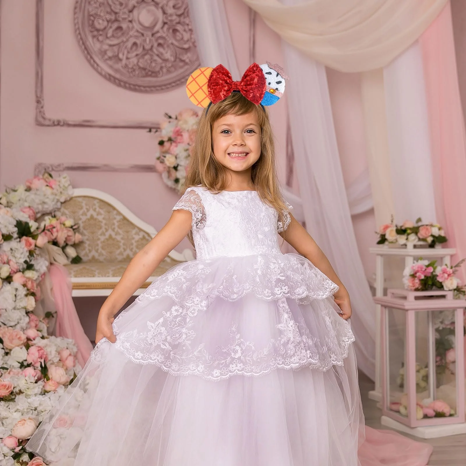 Набір з 2 обручів для волосся з мишачими вушками, фото №6