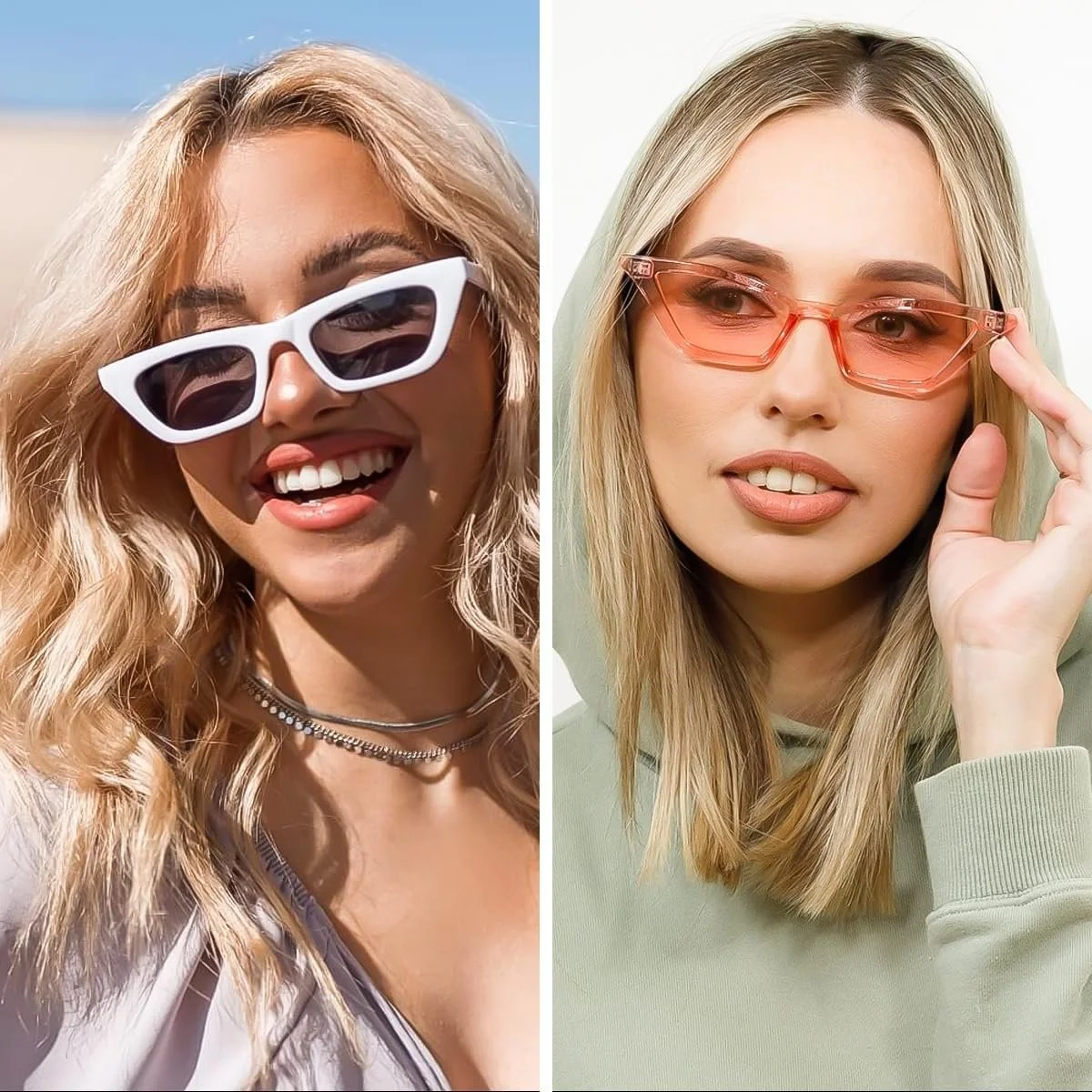 Солнцезащитные очки Cateye MplehDa, 4 шт, винтажные, кошачий глаз, фото №3