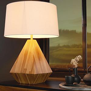 Настольная лампа Riess Ambiente Diamond Solid Wood Teak 65 см Натуральный белый - Фото 1