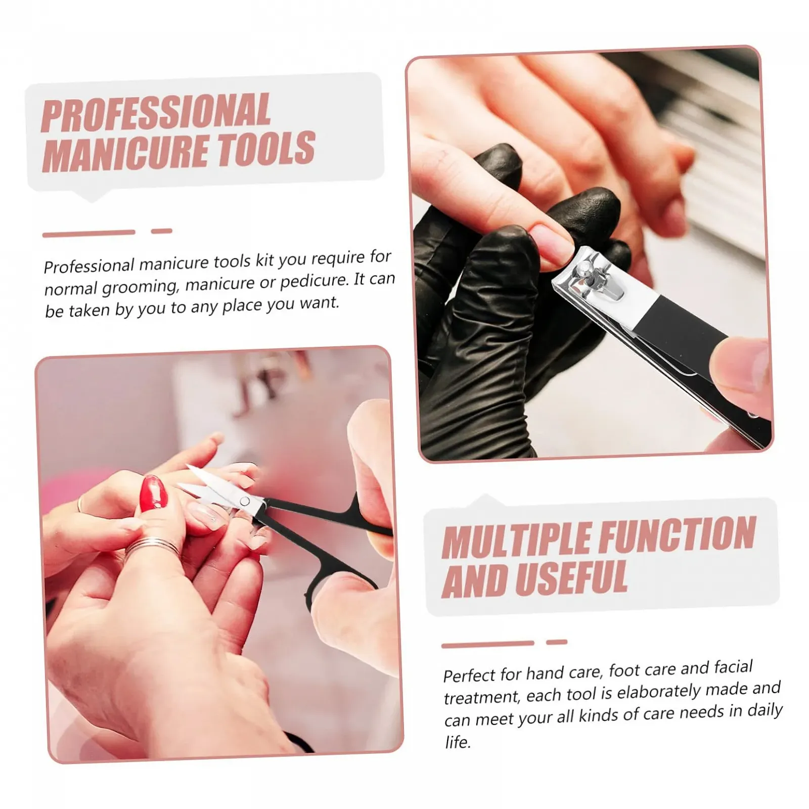 Набор для ухода за ногтями из нержавеющей стали Черный, фото №7