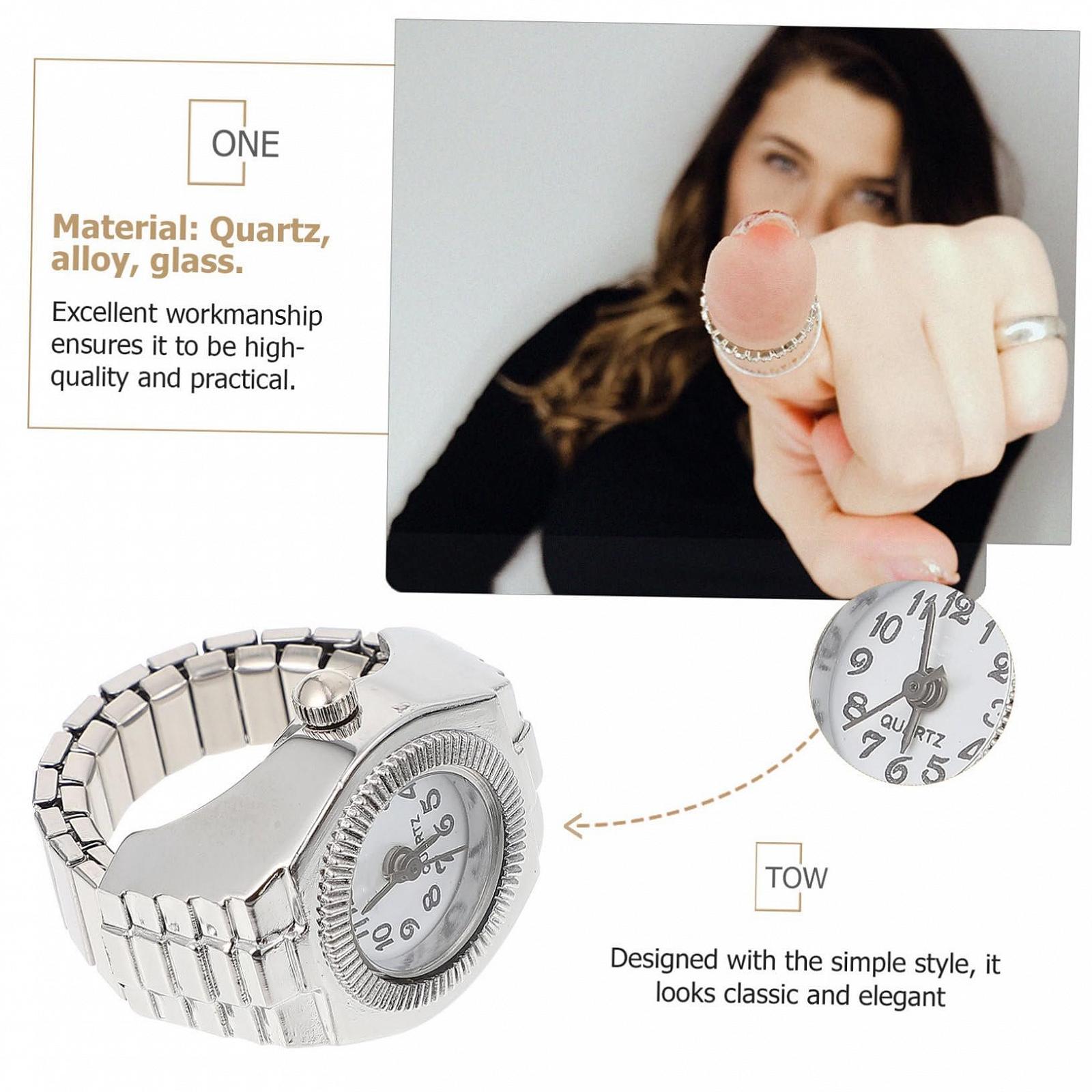 Цифровий годинник-кільце Beaupretty, еластичний кварцовий, фото №9