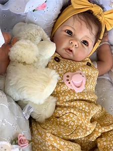 Кукла Anano Reborn Baby Girl Toddler 50 см Реалистичная силиконовая с повязкой - Фото 1