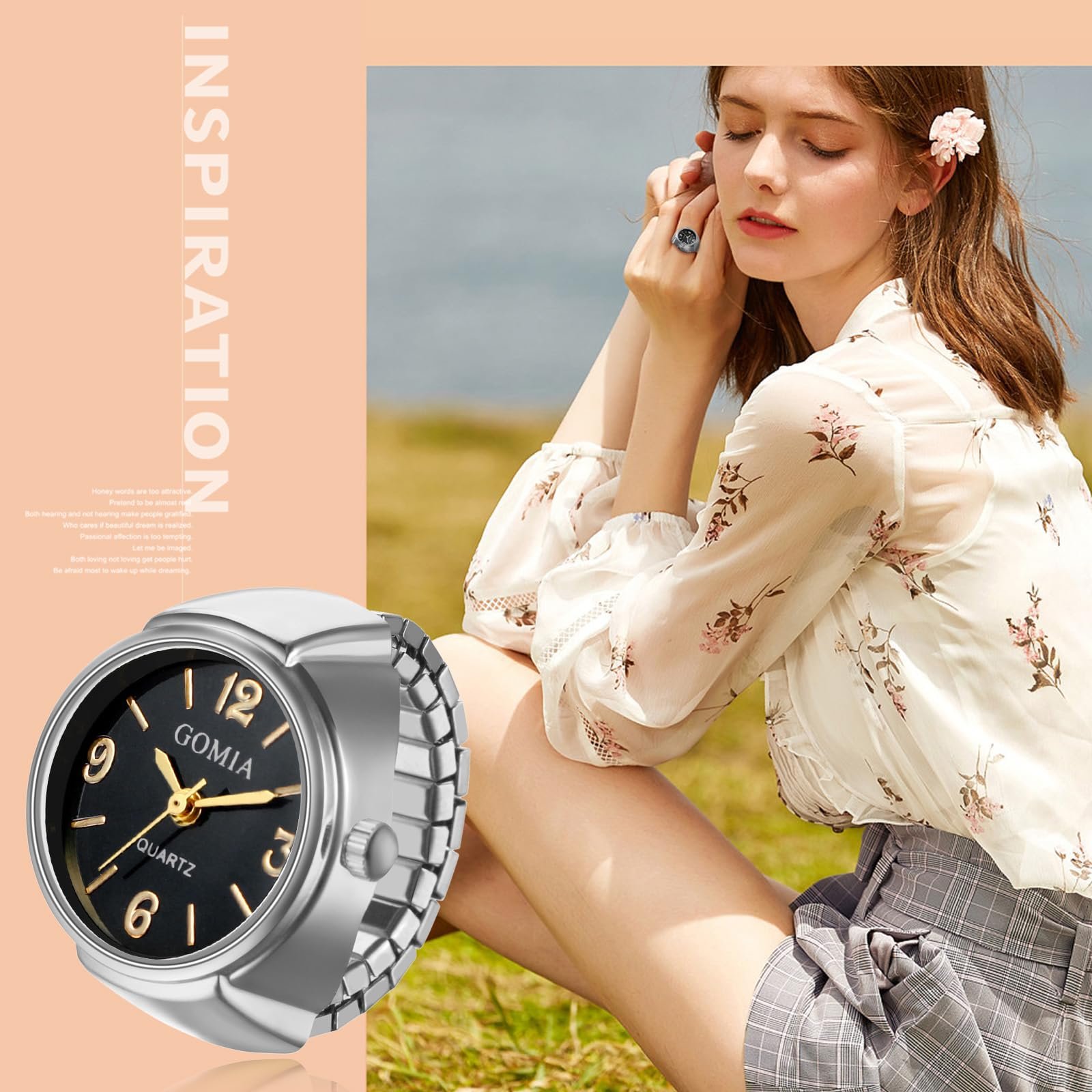 Кільце-годинник Жіночий Ювелірний еластичний срібний, фото №7