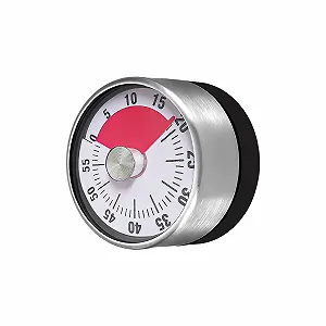 Таймер кухонный механический магнитный Stainless Steel Mechanical and Magnetic Timer Stainless Steel Countdown Timer - Фото 1