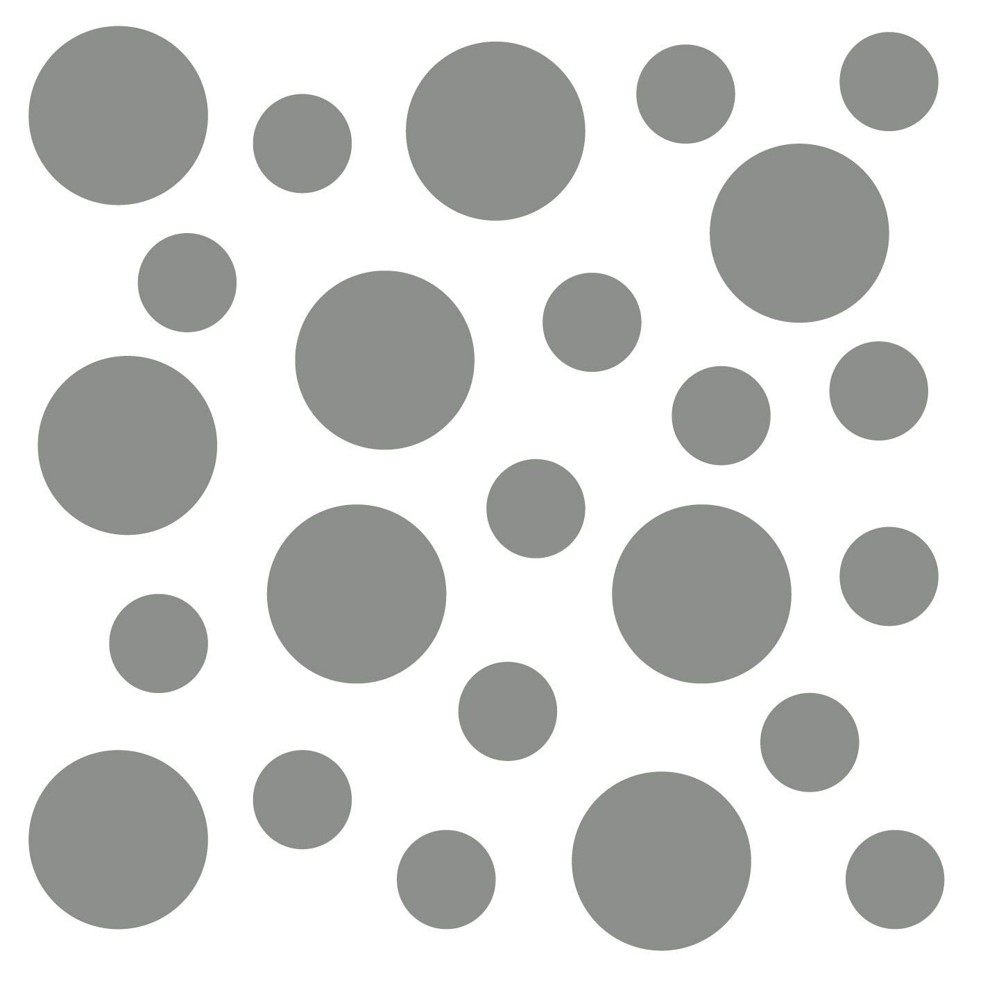 Наклейки на стіну kleb-Drauf 24 Dots Сірий матовий, фото №1