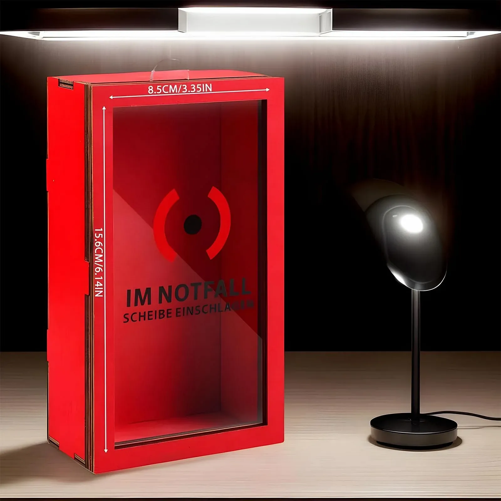 Скарбничка акрилова з червоною зовнішньою стороною, фото №3