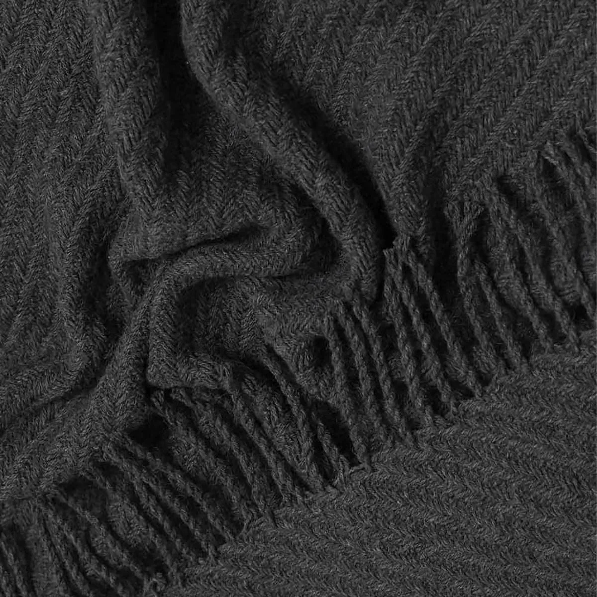Плед Lanavitta Symfonia Напівшерстяний Темно-сірий 140 x 200 см, фото №3