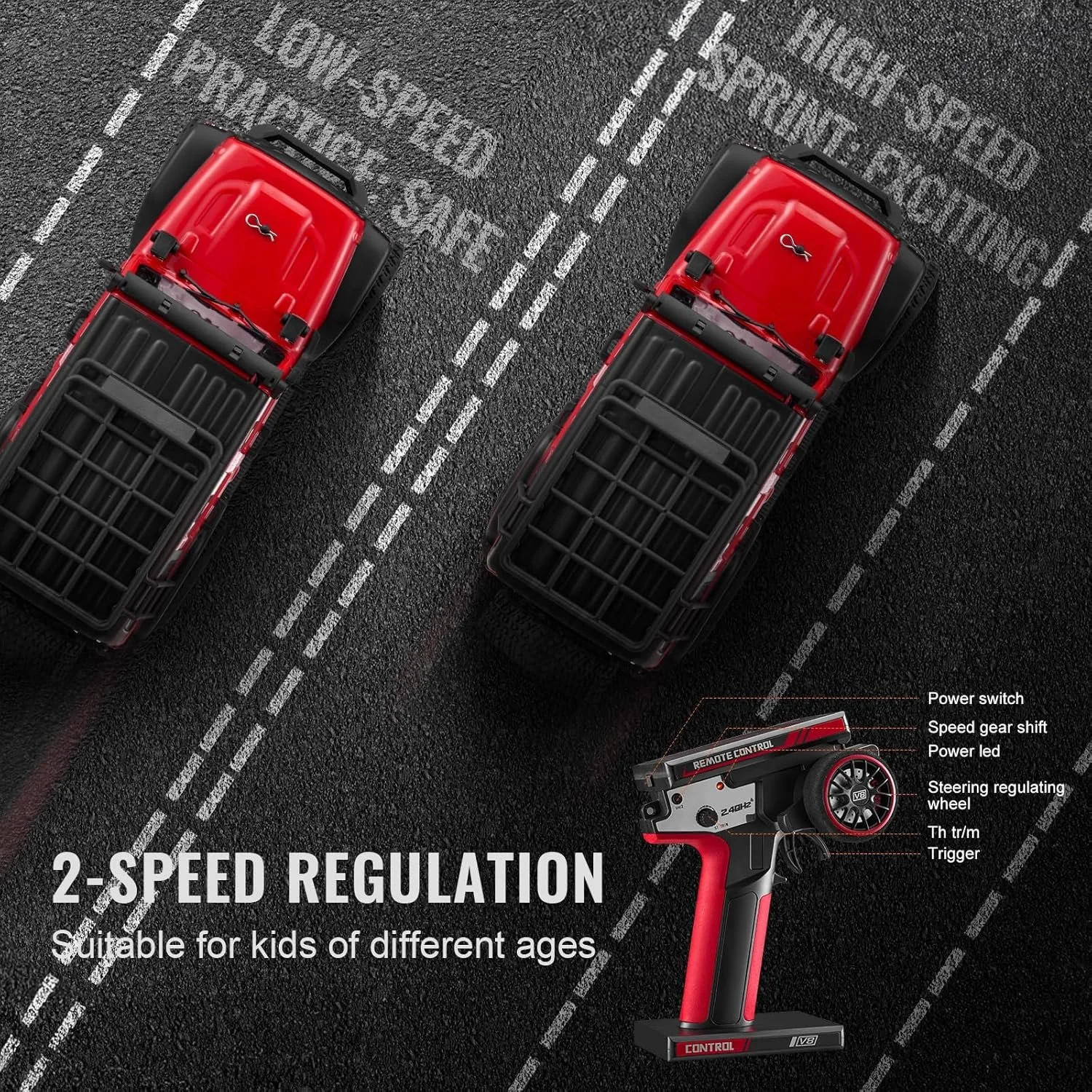 Радіокерований позашляховик VEVOR 1:24 4WD, фото №10