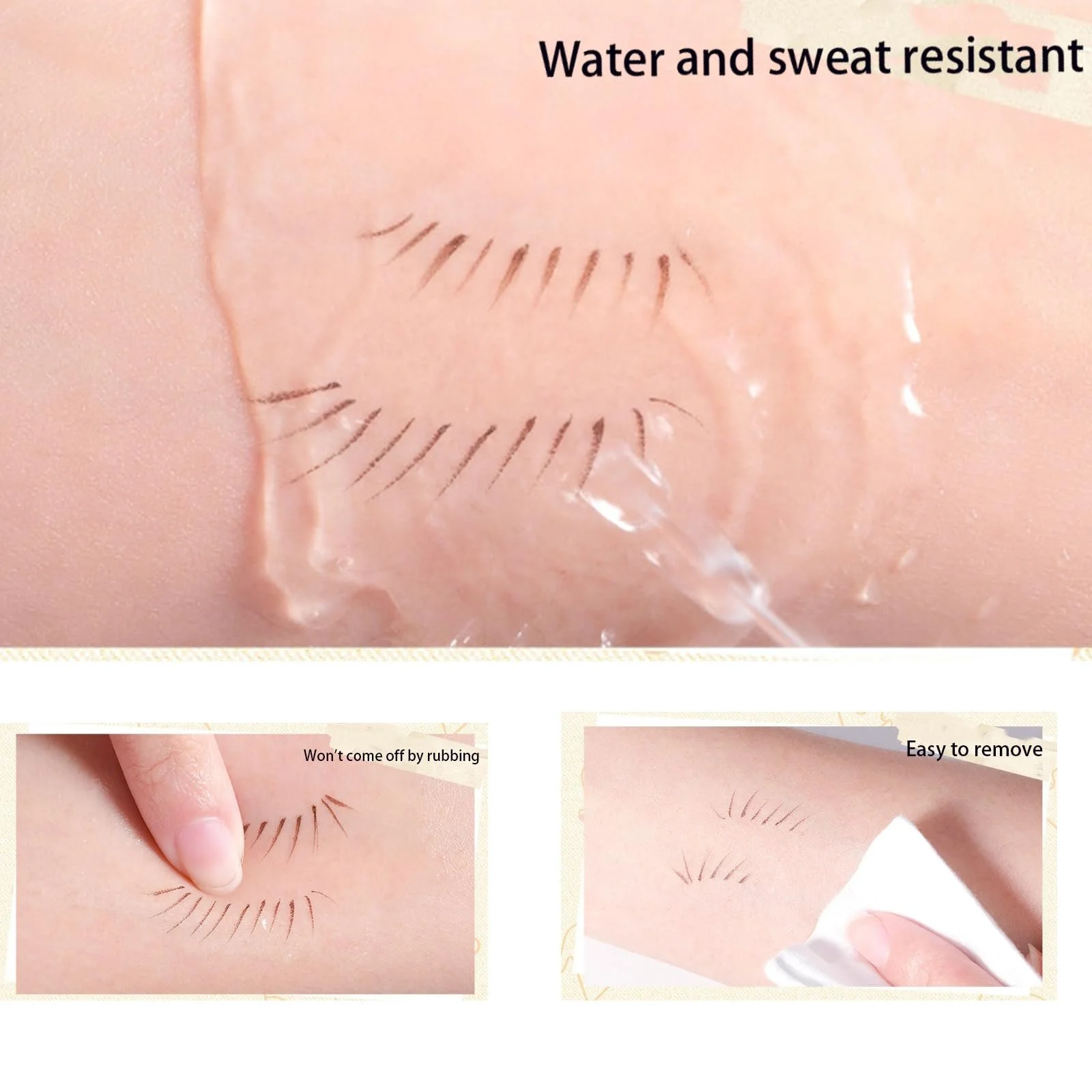 Підводка для вій ZANWANXIN Подвійний кінчик Сіро-чорний, фото №3