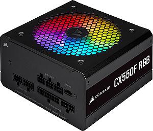 Блок живлення CORSAIR CX550F RGB 80 PLUS Bronze Black - Фото 1