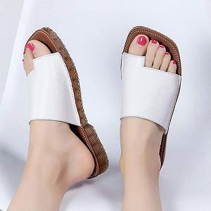 Шлепанцы Женские С открытым Носком На плоской подошве - Фото 1