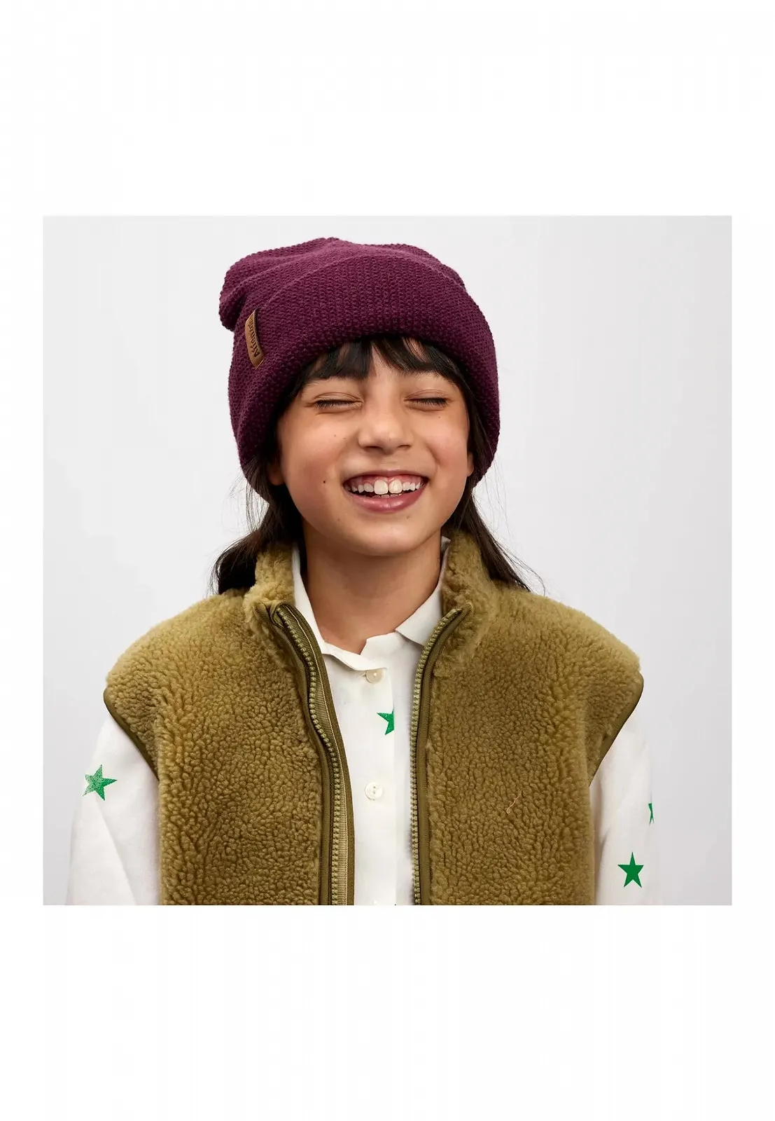 Дитяча довга шапка Affenzahn з високоякісної мериносової вовни, на флісовій підкладці, для дівчаток, фото №4