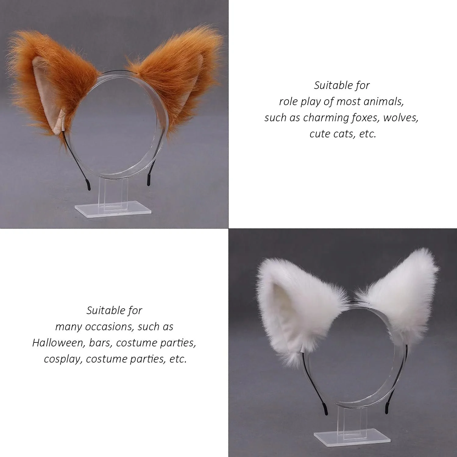 Набір з 2 обручів для волосся Вушка котика, фото №3