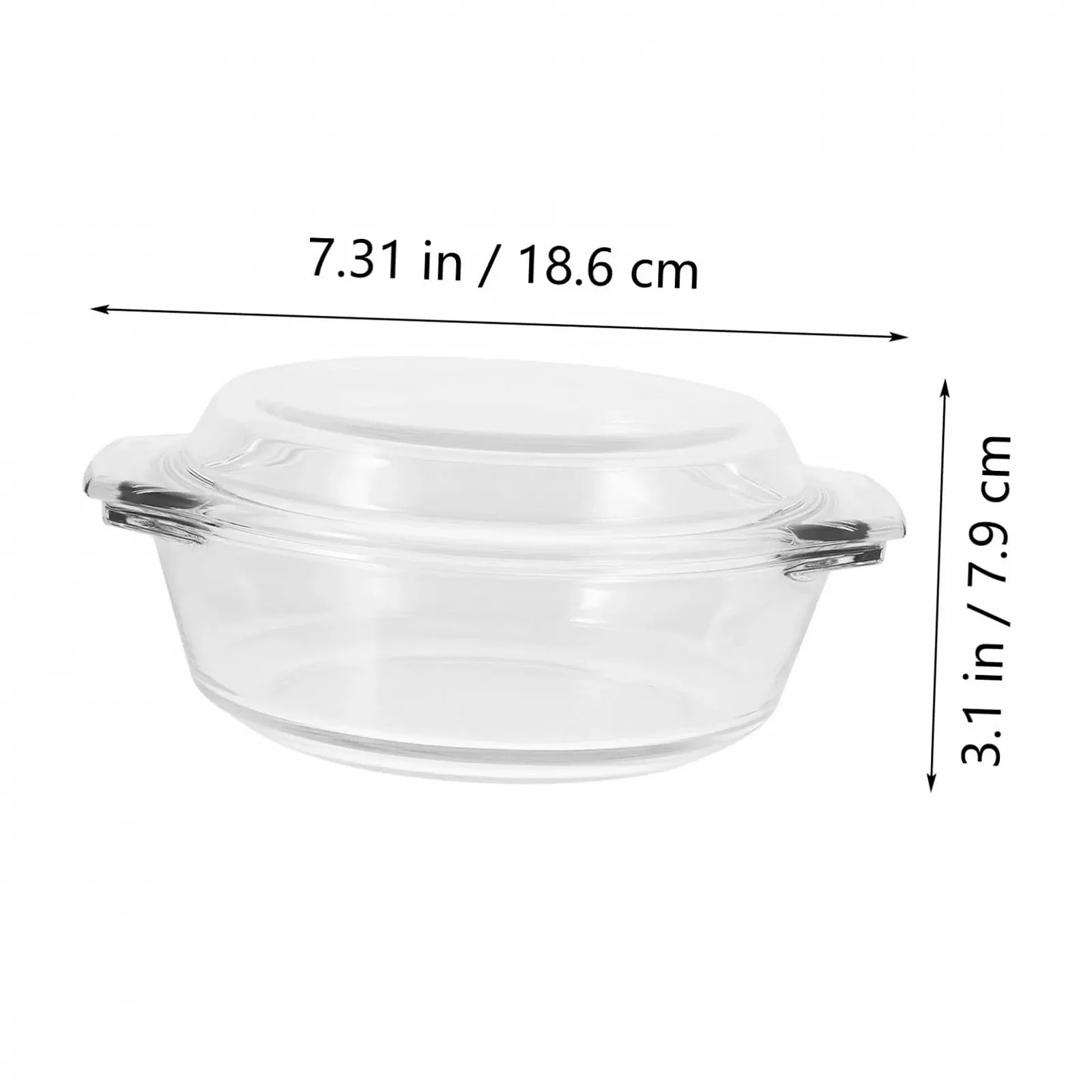 Форма для запікання Термостійка з кришкою та ручками Скляна, фото №2 Форма для запікання Термостійка з кришкою та ручками Скляна, фото №2