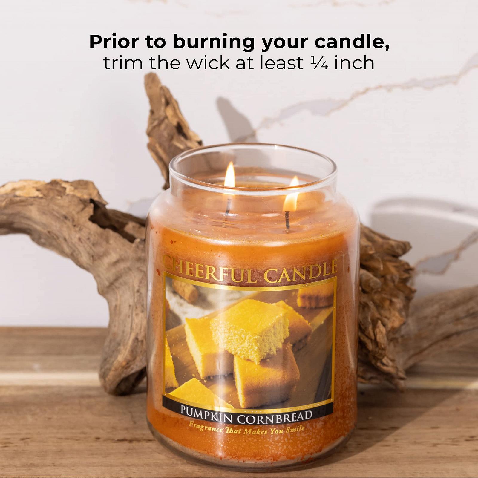 Свеча A Cheerful Giver Cheerful Candle Стеклянная Банка Ароматизированная Тыквенная Кукурузная Коржик 24 oz, фото №6
