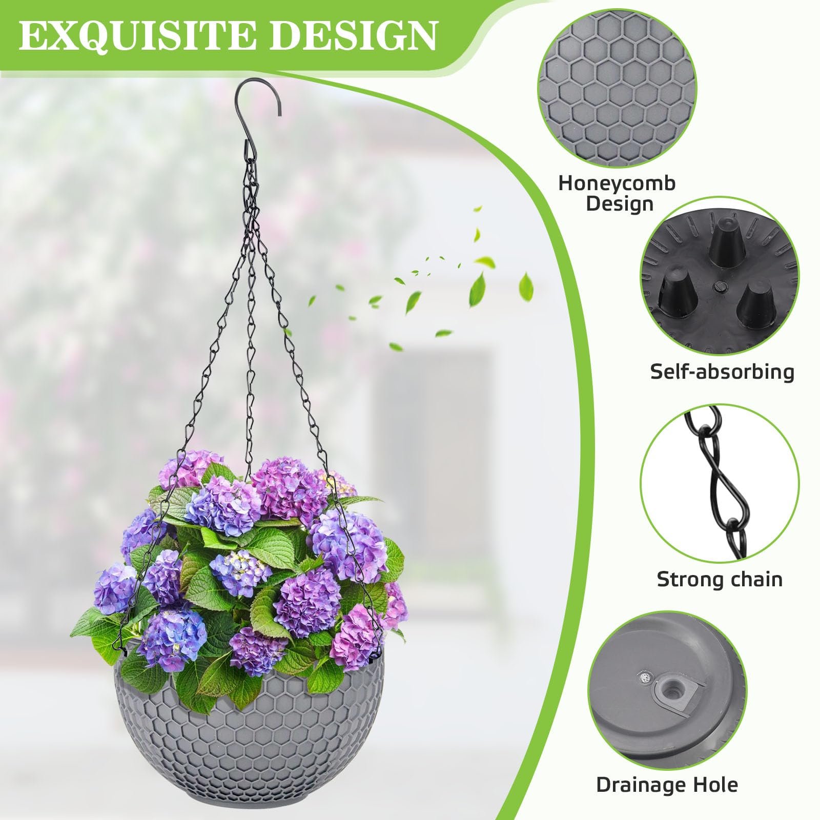 Підвісні квіткові горщики Набір з 2 шт. 21 cm, фото №3