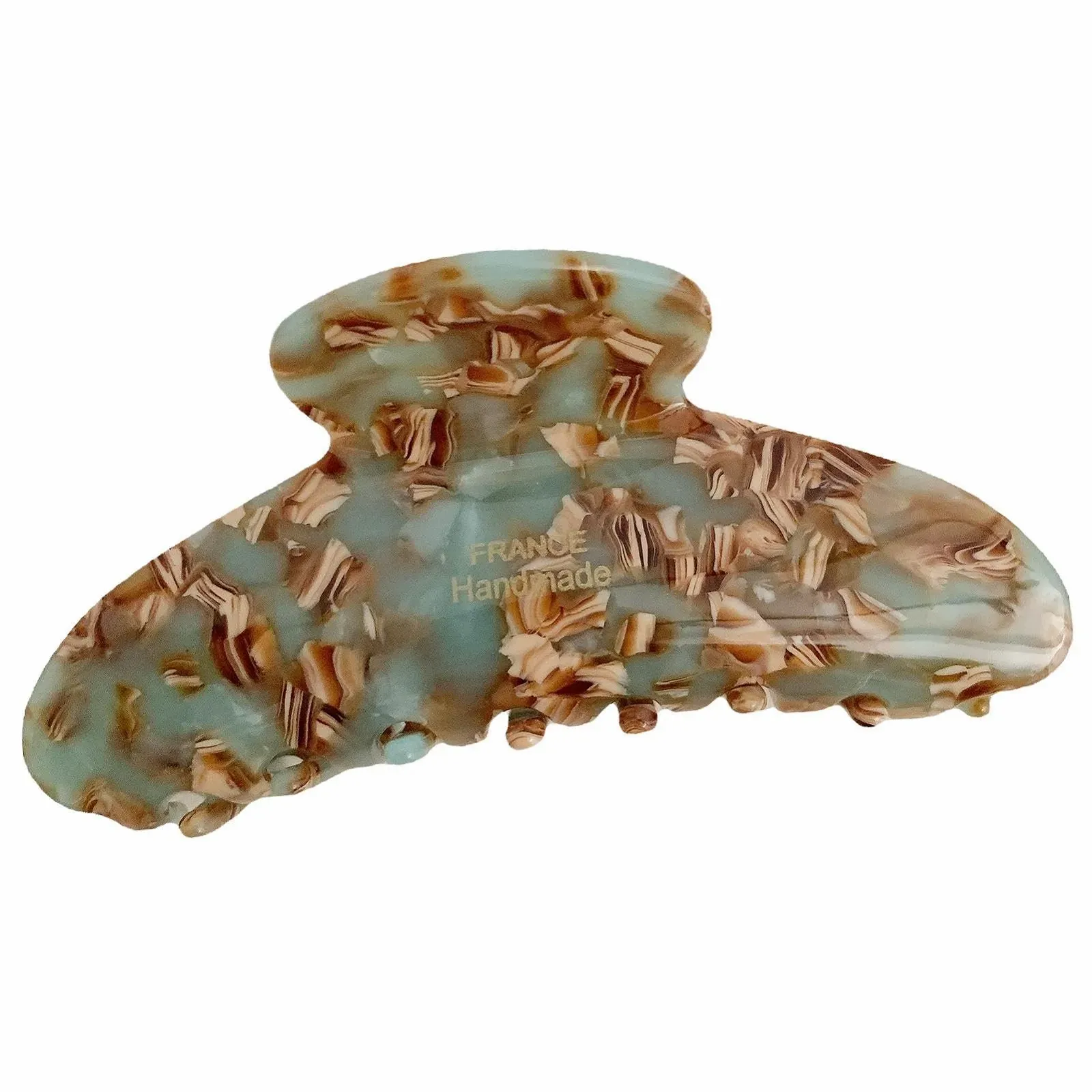 Большая заколка-краб для волос - Женская большая заколка из ацетата целлюлозы для густых волос Trendy Turtle Цвет черепаховый, фото №8