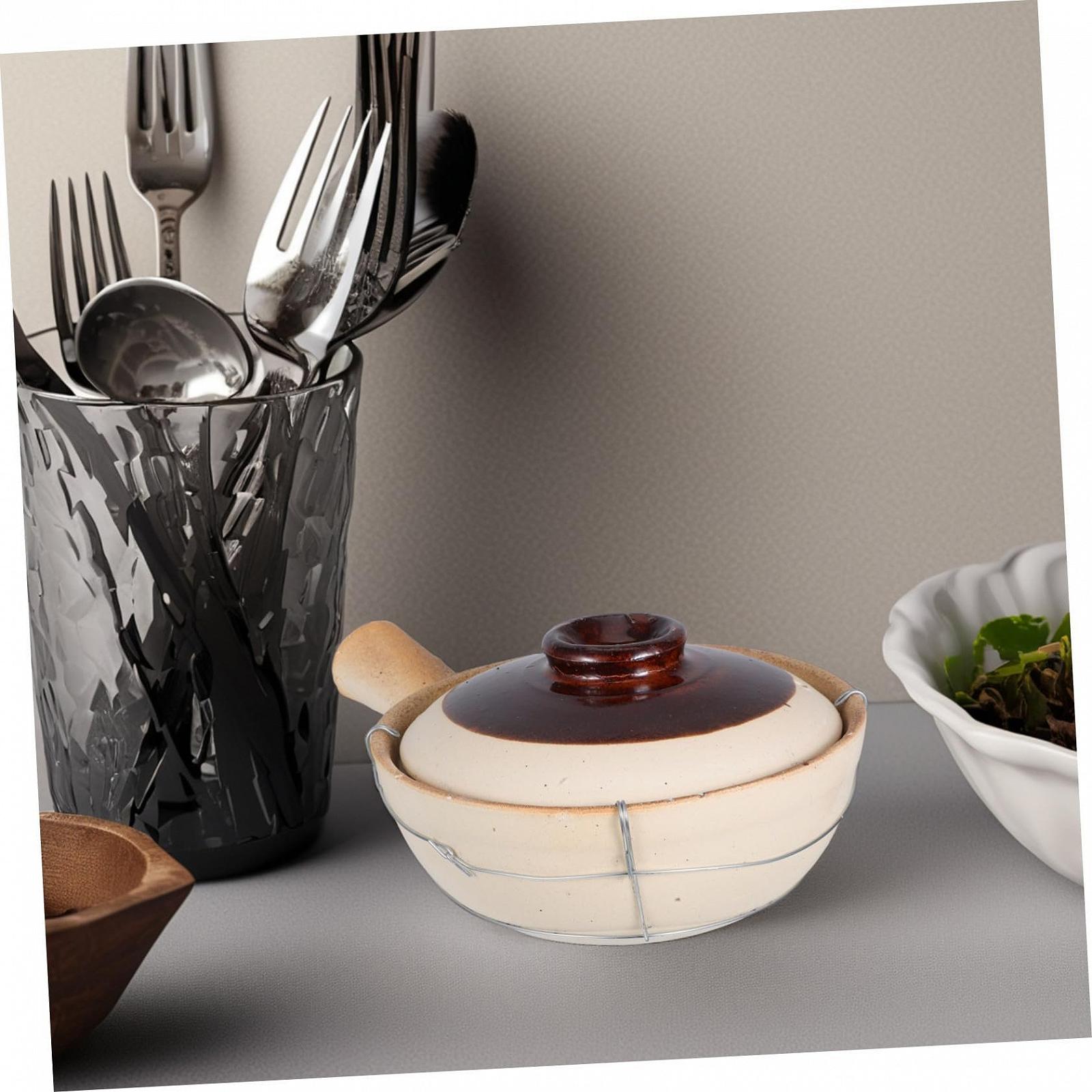 Горшок для приготовления Veemoon японский керамический с крышкой термостойкий, фото №6