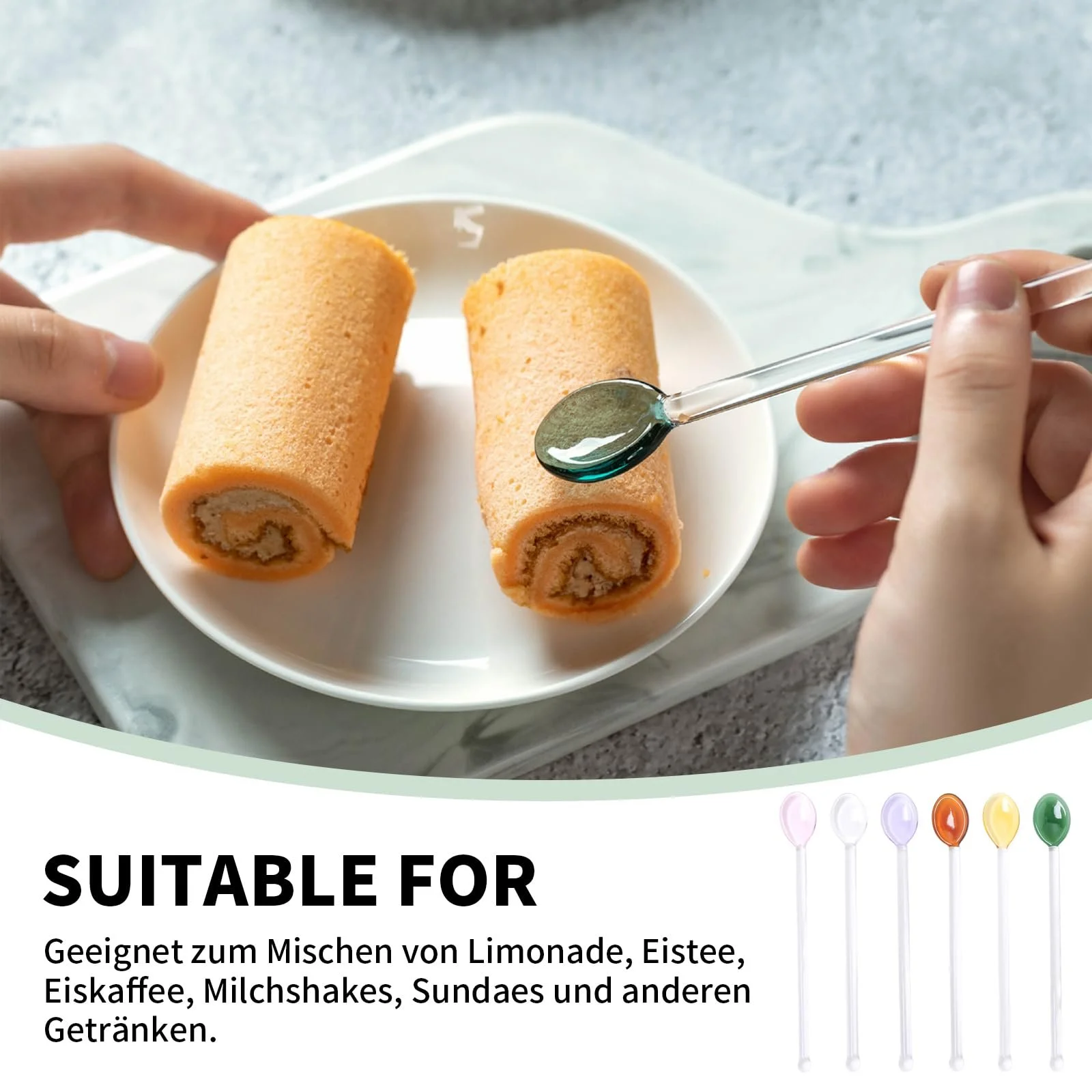 Набір скляних ложок 6 шт, фото №6 Набір скляних ложок 6 шт, фото №6