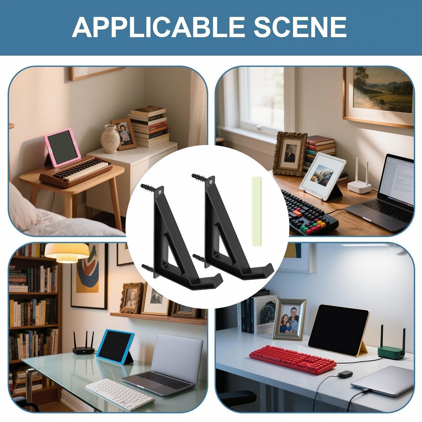 Настінне кріплення для ноутбука Регульоване та універсальне настінне кріплення для електронних пристроїв біля ліжка для фотографій, книг, рамок, роутерів, картин, фото №4