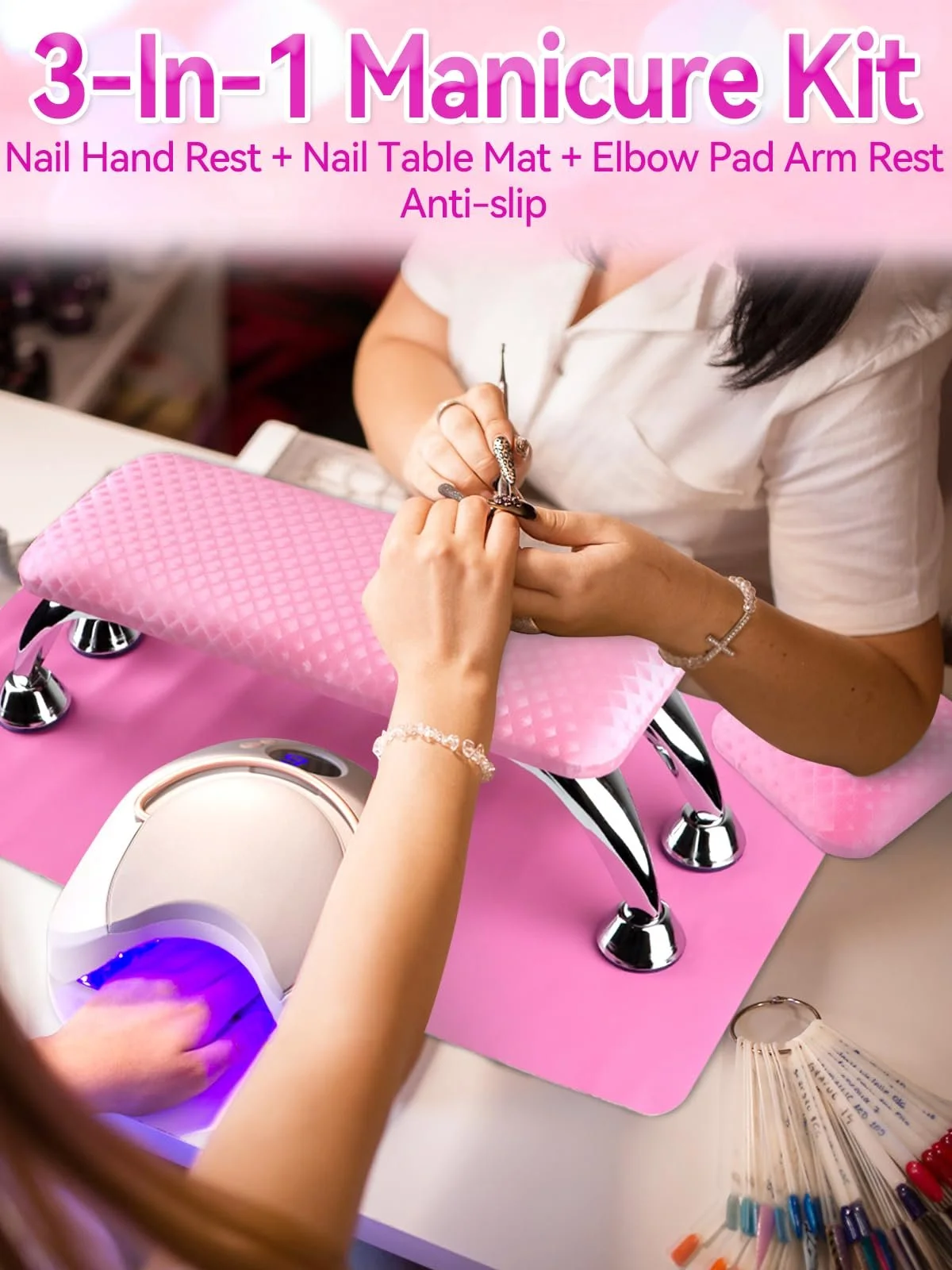 Підставка під руку для манікюру EBANKU, килимок на стіл, підлокітник, фото №7