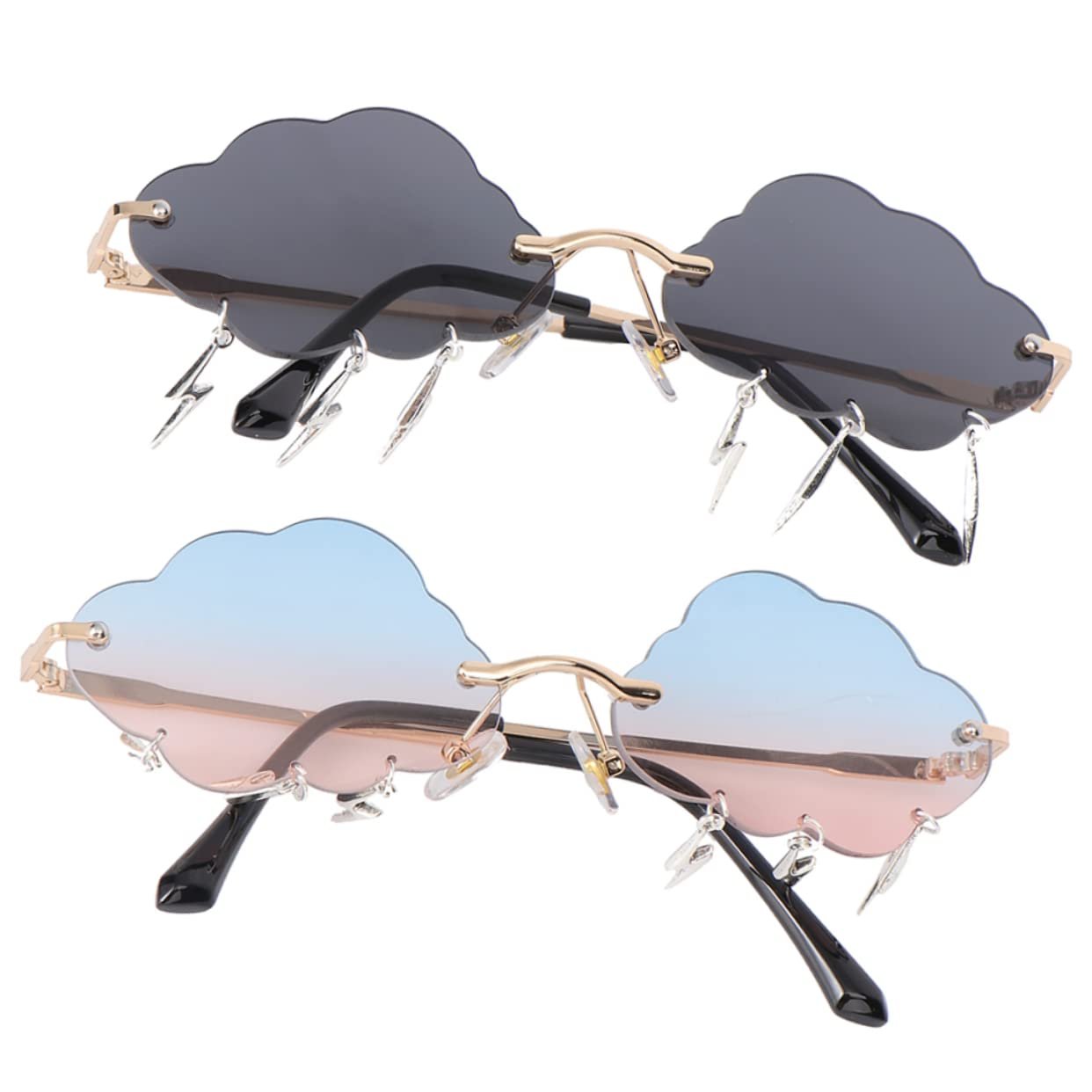 Набір окулярів PACKOVE, 8 пар, хмарка, вінтажні, серцеподібні, без оправи, для вечірок, для дорослих, 90-ті, різні кольори, фото №4