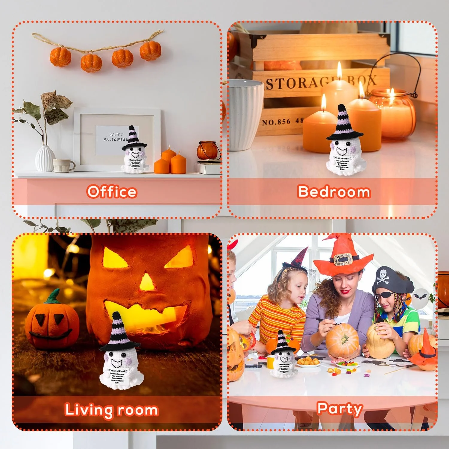 Игрушка TOYMIS Привид с ведьминой шляпой Вязанный призрак для декораций на Хэллоуин, фото №6 Игрушка TOYMIS Привид с ведьминой шляпой Вязанный призрак для декораций на Хэллоуин, фото №6