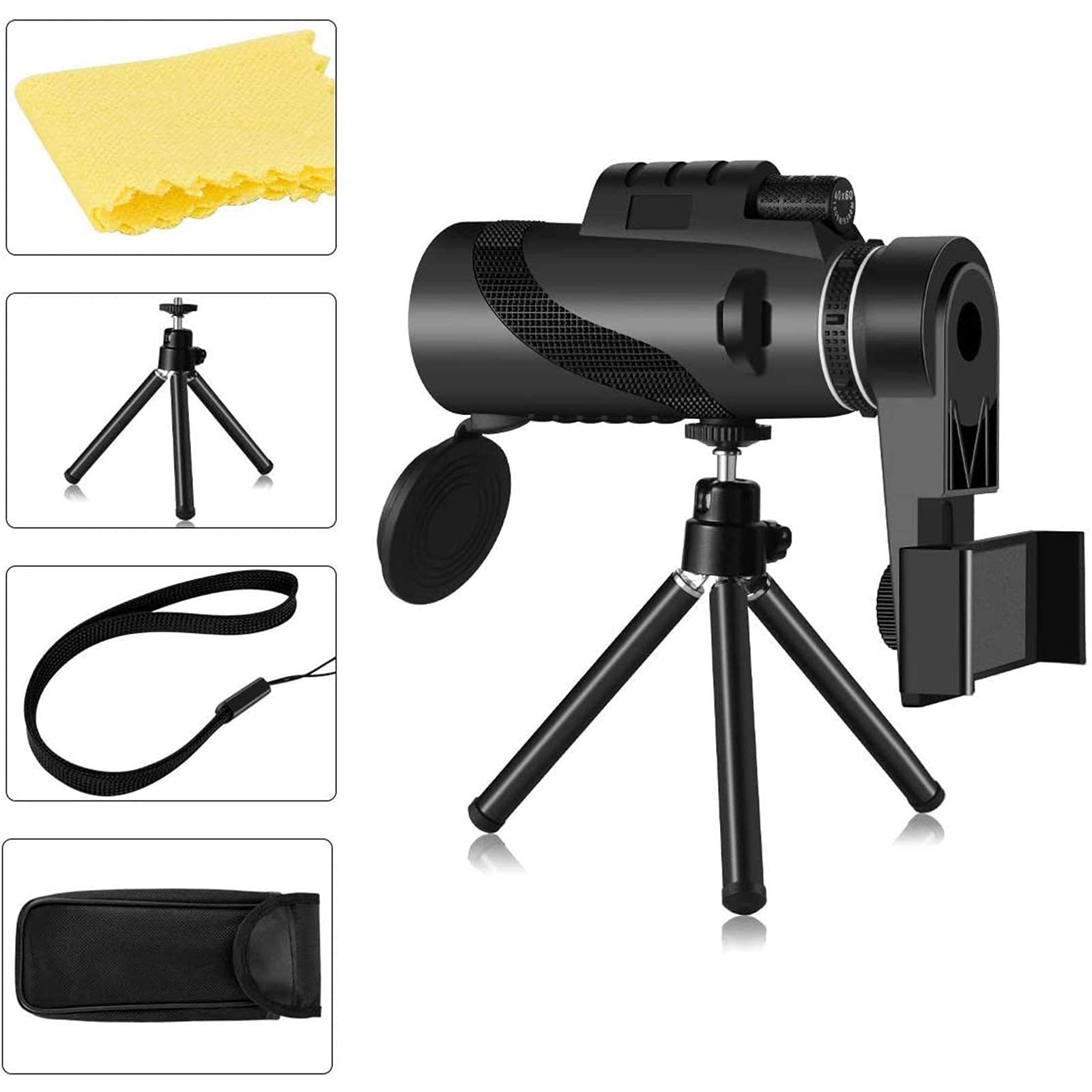 Монокуляр Gift Telescope 10x40 для смартфона тримач штатив Bak4 Призма водонепроникний, фото №4