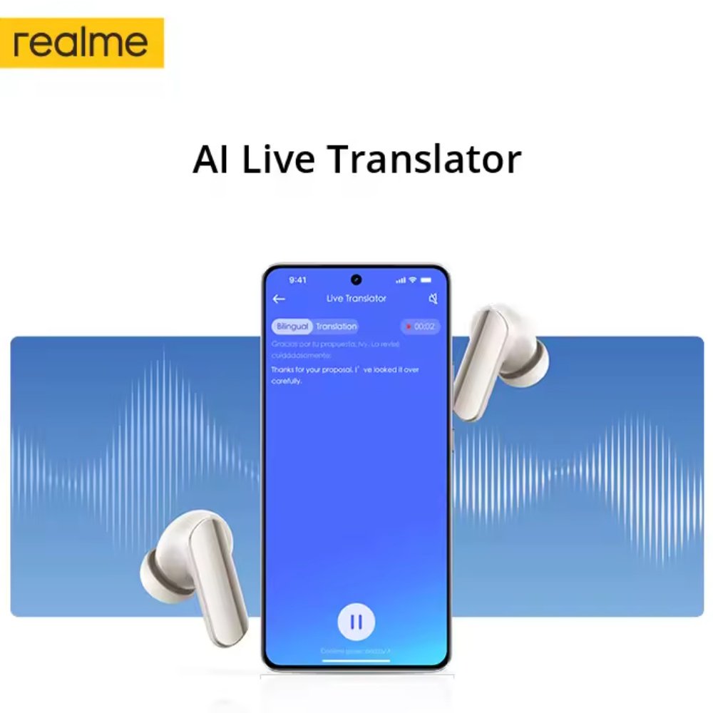 Навушники Realme Buds Air7 Pro Black AI 53dB ANC Dual-dac Driver LHDC 5.0, фото №5