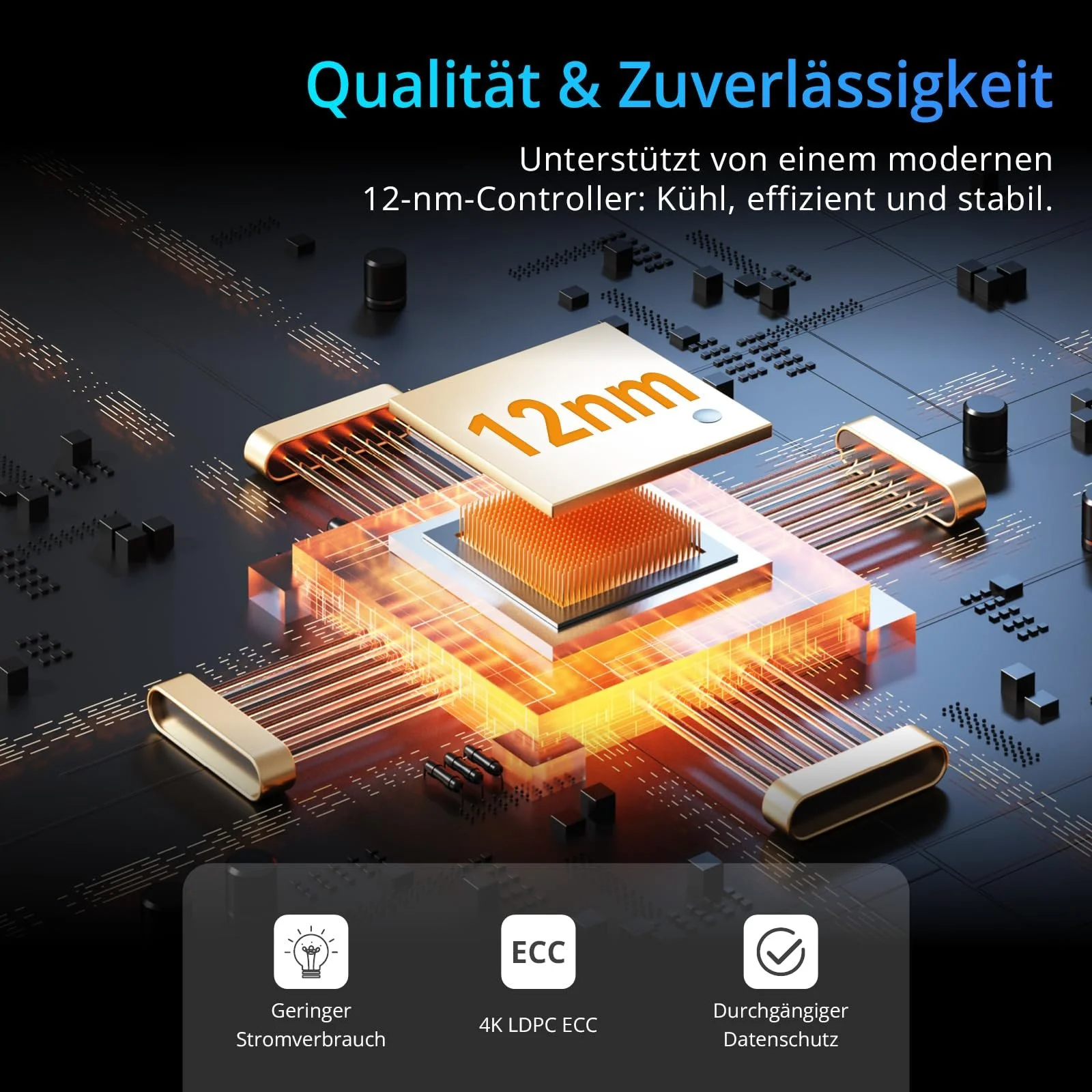 Internal SSD SIX X7400 Pro NVMe M.2 PCIe 4.0 512 GB 2280 7,000 MB/s with Heatsink, фото №7