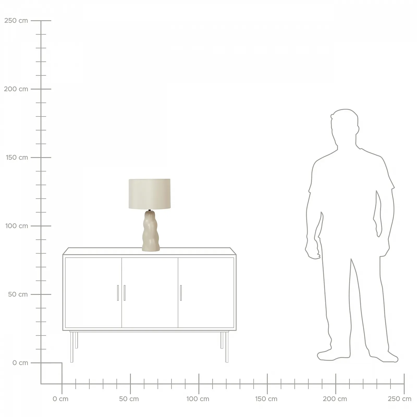 Настільна лампа Beliani Vilar Керамічна Ваза Тканинний абажур Бежева, фото №8