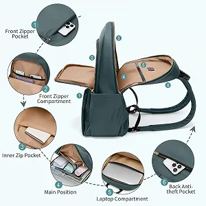 Рюкзак для ноутбука GOLF SUPAGS 14 дюймів Темно-зелений synthetic.ua - Фото 1