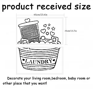 Наклейка на стіну SUPERDANT Laundry Пральня вінілова для пральних машин synthetic.ua - Фото 1