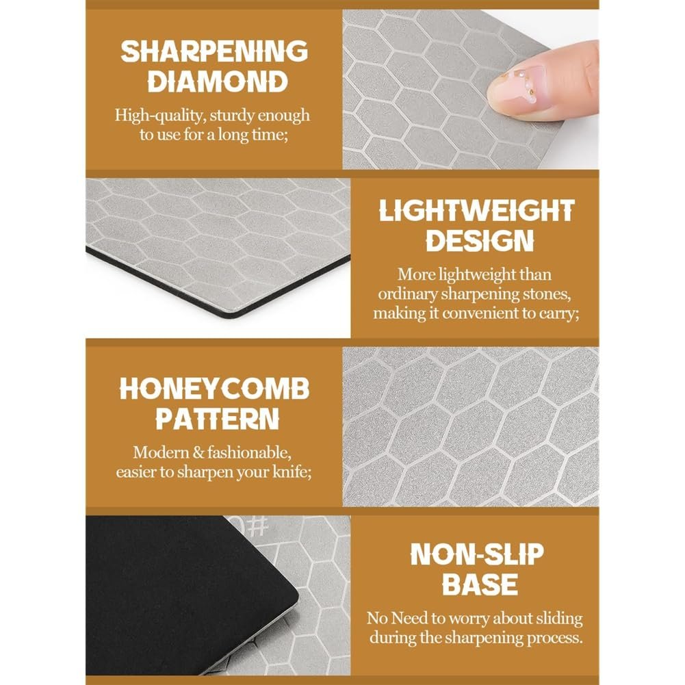 Набор алмазных точильных камней 7 шт Diamond Honeycomb Silicone base, фото №4